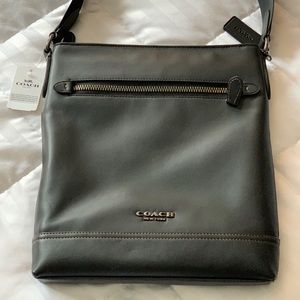 Black Leather Coach Crossbody